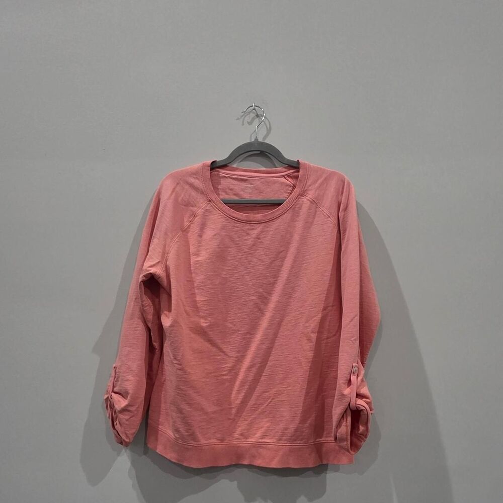 Lands-end Women's Pink and Orange Sweatshirt